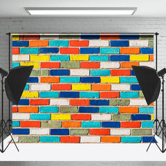 Lofaris Summer Color Brick Wall Backdrop For Photography