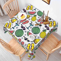 Lofaris Summer Fruit Watermelon Painting Square Tablecloth