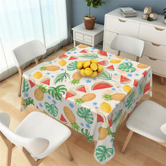 Lofaris Summer Fruits Monstera Patterns Rectangle Tablecloth