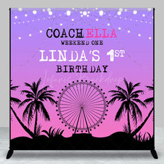 Lofaris Summer Night Coachella Tree Custom Birthday Backdrop