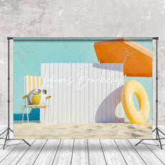 Lofaris Summer Sandy Beach Sunbathing Cake Smash Backdrop