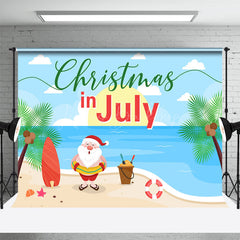 Lofaris Summer Sandy Beach Trees Christmas In July Backdrop