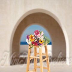 Lofaris Summer Seaside Irregular Wall Backdrop For Photo