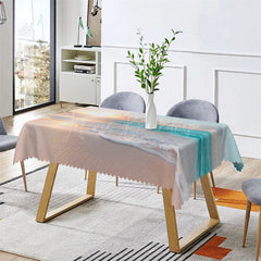 Lofaris Summer Sunset Beach Waves Photo Rectangle Tablecloth