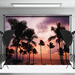 Lofaris Summer Sunset Red Purple Dreamy Sky Photo Backdrop