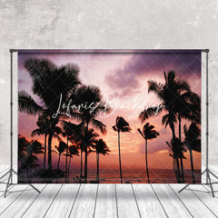 Lofaris Summer Sunset Red Purple Dreamy Sky Photo Backdrop