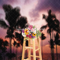 Lofaris Summer Sunset Red Purple Dreamy Sky Photo Backdrop