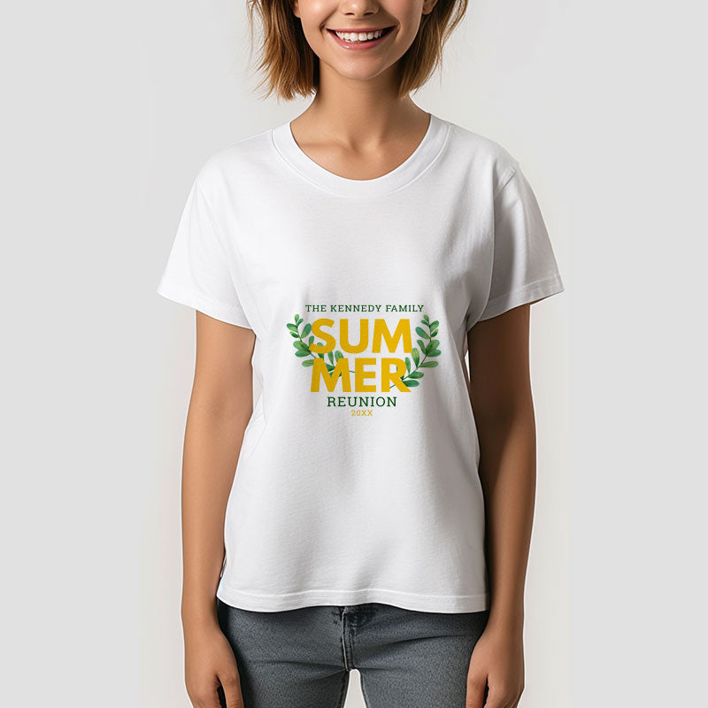 Lofaris Summer Vacation Family Reunion Green Custom T-Shirt