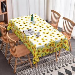 Lofaris Sunflower Bucolic Dining Room Rectangle Tablecloth