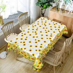 Lofaris Sunflower Bucolic Dining Room Rectangle Tablecloth