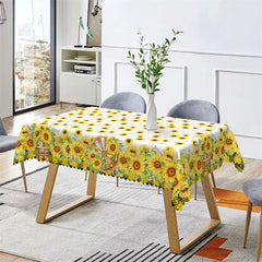 Lofaris Sunflower Bucolic Dining Room Rectangle Tablecloth