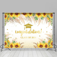 Lofaris Sunflower Congrats Class Of 2024 Graduation Backdrop