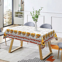 Lofaris Sunflower Dandelion Kitchen Rectangle Tablecloth