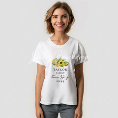 Lofaris Sunflower Family Reunion Custom Name T-Shirt