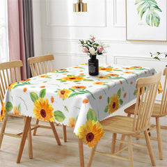 Lofaris Sunflower Floral Pattern Repeat Rectangle Tablecloch