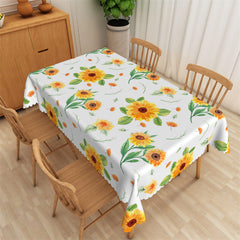 Lofaris Sunflower Floral Pattern Repeat Rectangle Tablecloch