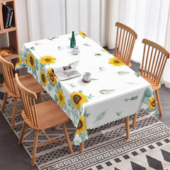 Lofaris Sunflower Leafage Decorative Rectangle Tablecloth