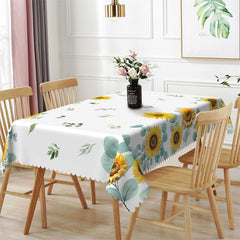 Lofaris Sunflower Leafage Decorative Rectangle Tablecloth