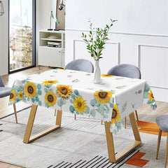 Lofaris Sunflower Leafage Decorative Rectangle Tablecloth