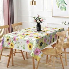 Lofaris Sunflower Modern Rectangle Tablecloth for Kitchen