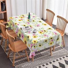 Lofaris Sunflower Modern Rectangle Tablecloth for Kitchen