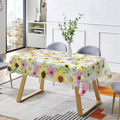 Lofaris Sunflower Modern Rectangle Tablecloth for Kitchen