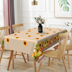 Lofaris Sunflower Pumpkins Country Rectangle Tablecloth