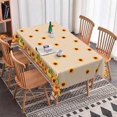 Lofaris Sunflower Pumpkins Country Rectangle Tablecloth