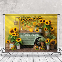 Lofaris Sunflower Shop White Candle Photo Studio Backdrop