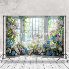 Lofaris Sunlight Colorful Floral Window Wedding Backdrop