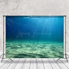 Lofaris Sunlight Sandy Seabed Blue Underwater Photo Backdrop