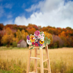 Lofaris Sunny Day Valley Woods Autumn Photography Backdrop