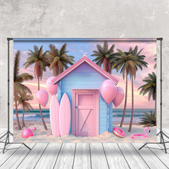 Lofaris Sunset Beach Pink Surf Room Balloon Photo Backdrop