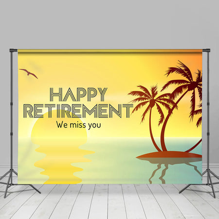 Personalized Happy Retirement Backdrop Banner - Lofaris