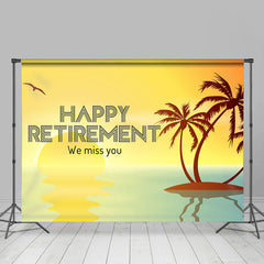 Lofaris Sunset Summer We Miss You Happy Retirement Backdrop