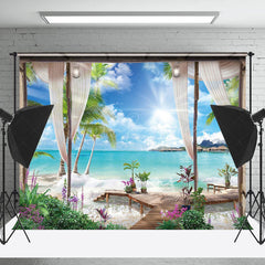 Lofaris Sunshine Beach Sea Summer Holiday Photo Backdrop