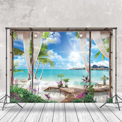 Lofaris Sunshine Beach Sea Summer Holiday Photo Backdrop