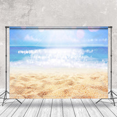 Lofaris Sunshine Sandy Beach Bokeh Summer Photo Backdrop