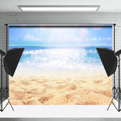 Lofaris Sunshine Sandy Beach Bokeh Summer Photo Backdrop