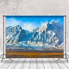 Lofaris Sunshine Snow Mountain Winter Scenery Photo Backdrop