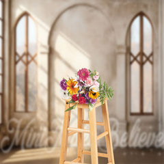 Lofaris Sunshine Vaulted Window Wall Floor Photo Backdrop