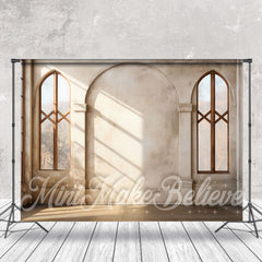 Lofaris Sunshine Vaulted Window Wall Floor Photo Backdrop