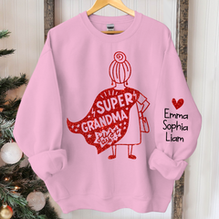 Lofaris Super Grandma Sweatshirt Custom With Kids Gift TH