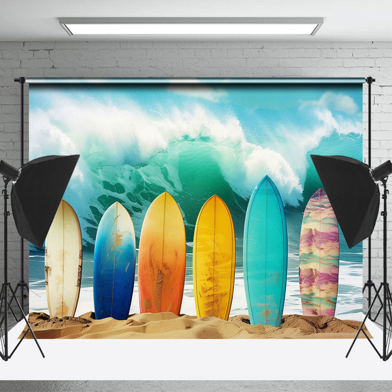 Lofaris Surfboard Sea Wave Beach Summer Backdrop For Photo