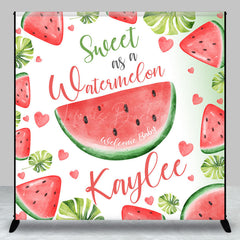 Lofaris Sweet As A Watermelon Custom Baby Shower Backdrop