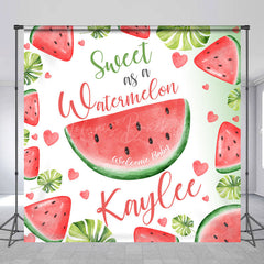 Lofaris Sweet As A Watermelon Custom Baby Shower Backdrop