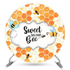 Lofaris Sweet As Can Bee Honeycomb Circle Baby Shower Backdrop