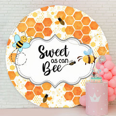 Lofaris Sweet As Can Bee Honeycomb Circle Baby Shower Backdrop