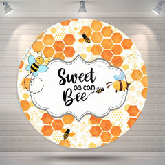 Lofaris Sweet As Can Bee Honeycomb Circle Baby Shower Backdrop