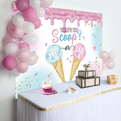 Lofaris Sweet Candy Whats The Scoop Baby Shower Backdrop